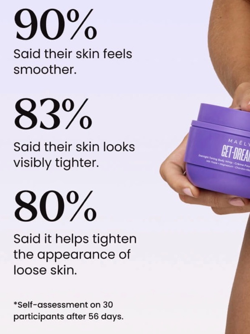 Maélys Get-Dreamy Overnight Toning Body Whip Skincare Tightening Cream - Picture 6 of 11